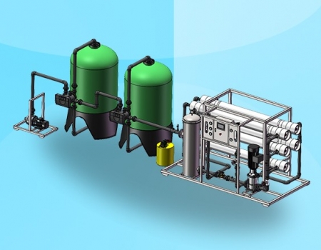 10t/h(每小时出水10吨)反渗透净水设备